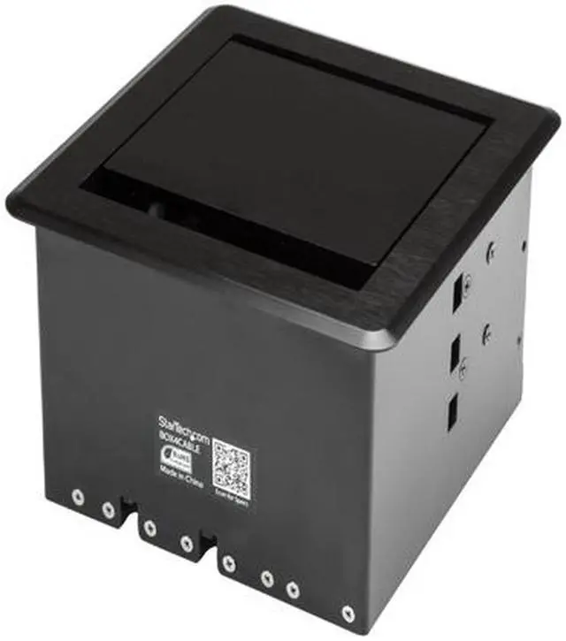 Alt view image 2 of 4 - StarTech.com BOX4CABLE Conference Table Cable Management Box – Table Top – Conference Room AV – Conference Table Connectivity Box
