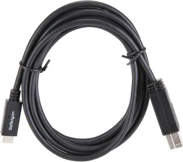 Alt view image 2 of 3 - StarTech.com USB315CB2M USB C to USB B Printer Cable - 6 ft / 2m - USB C Printer Cable - USB C to USB B Cable - USB Type C to Type B