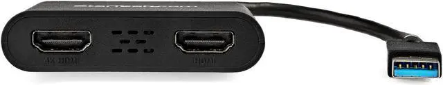 Alt view image 2 of 5 - StarTech.com USB32HD2 USB to Dual HDMI Adapter - 4K - External Video Card - USB to HDMI Adapter - Monitor Adapter - USB 3.0 to HDMI