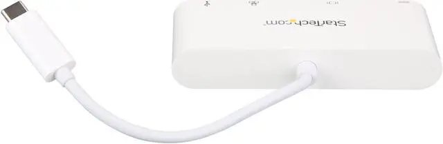 Alt view image 5 of 7 - StarTech.com DKT30CDVPD USB C Multiport Adapter - with Power Delivery (USB PD) - USB C to USB 3.0 / DVI / Gigabit Ethernet - USB-C Hub