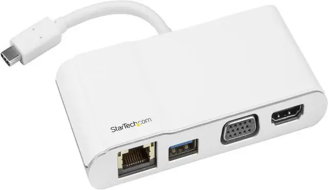 Main image of StarTech.com DKT30CHVW USB C Multiport Adapter - USB C to HDMI / USB A / VGA / Gigabit Ethernet - USB Type C Hub - USB C Adapter