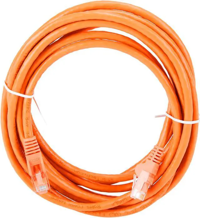 Alt view image 2 of 3 - StarTech N6PATCH12OR Cat6 Patch Cable 12 ft. Orange Ethernet Cable Snagless RJ45 Cable  Ethernet Cord