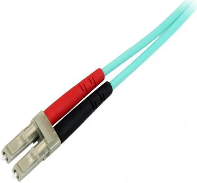 Alt view image 2 of 2 - StarTech 450FBLCLC1 3.3 ft. OM4 Duplex Multimode Fiber Optic Cable - 100 Gb - 50/125 - LSZH - LC/LC Male to Male - 1 pack