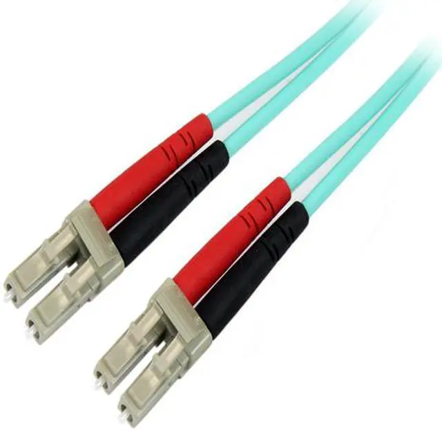 Main image of StarTech 450FBLCLC1 3.3 ft. OM4 Duplex Multimode Fiber Optic Cable - 100 Gb - 50/125 - LSZH - LC/LC Male to Male - 1 pack