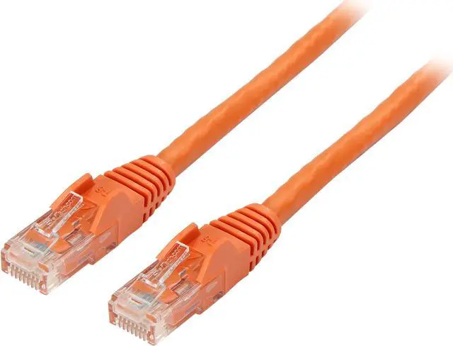 Main image of StarTech N6PATCH6INOR Cat6 Patch Cable – 6 in – Orange Ethernet Cable – Snagless RJ45 Cable – Ethernet Cord – Cat 6 Cable – 6in