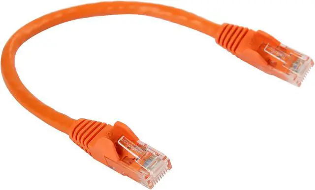 Alt view image 2 of 3 - StarTech N6PATCH6INOR Cat6 Patch Cable – 6 in – Orange Ethernet Cable – Snagless RJ45 Cable – Ethernet Cord – Cat 6 Cable – 6in