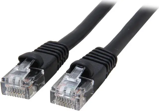 Main image of Coboc CY-CAT5E-25-BK 25ft.24AWG Snagless Cat 5e Black Color 350MHz UTP Ethernet Stranded Copper Patch cord /Molded Network lan Cable