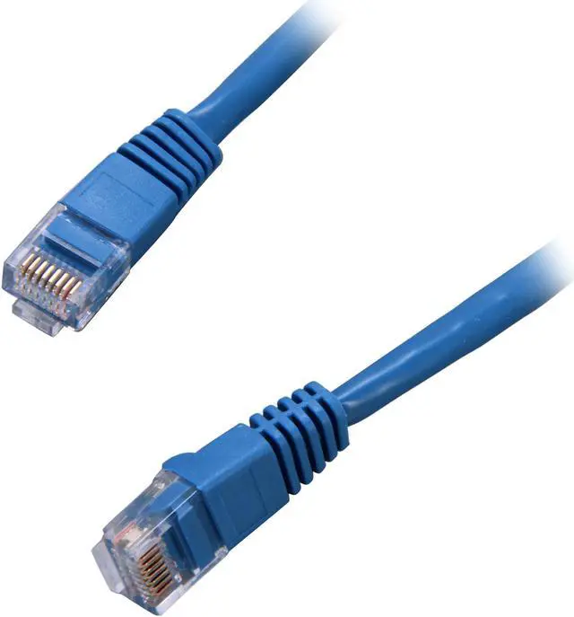 Main image of Coboc CY-CAT5E-10-BL 10ft.24AWG Snagless Cat 5e Blue Color 350MHz UTP Ethernet Stranded Copper Patch cord /Molded Network lan Cable