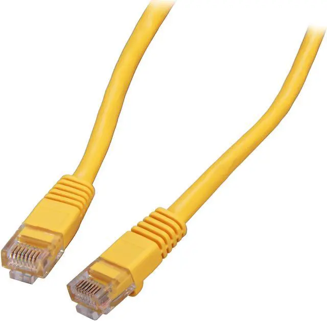 Main image of Coboc CY-CAT5E-75-YL 75ft.24AWG Snagless Cat 5e Yellow Color 350MHz UTP Ethernet Stranded Copper Patch cord /Molded Network lan Cable