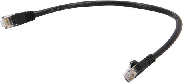 Alt view image 2 of 3 - Coboc CY-CAT6-01-BK 1ft. 24AWG Snagless Cat 6 Black Color 550MHz UTP Ethernet Stranded Copper Patch cord /Molded Network lan Cable