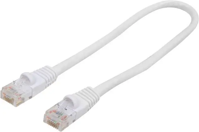 Main image of Coboc CY-CAT6-01-WH 1ft. 24AWG Snagless Cat 6 White Color 550MHz UTP Ethernet Stranded Copper Patch cord /Molded Network lan Cable