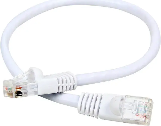 Alt view image 2 of 3 - Coboc CY-CAT6-01-WH 1ft. 24AWG Snagless Cat 6 White Color 550MHz UTP Ethernet Stranded Copper Patch cord /Molded Network lan Cable