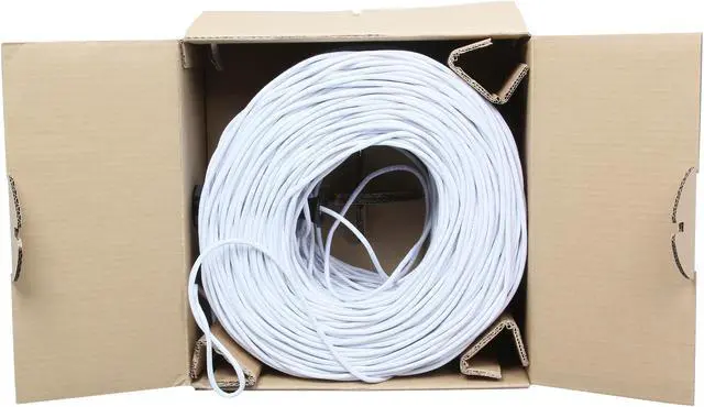 Alt view image 2 of 3 - Coboc CY-CAT6-1K(CM)-ST-WH 1000ft. 24AWG Cat 6 White Color 550MHz UTP Stranded Copper Bulk Ethernet Network lan Cable
