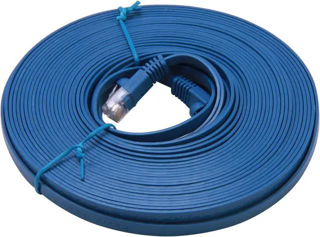 Alt view image 2 of 3 - Coboc CY-CAT5E-50-Blue 50ft. 30AWG Cat 5E Blue Color 350MHz UTP Flat Ethernet Stranded Copper Patch cord /Molded Network lan Cable
