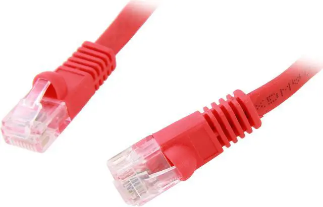 Main image of Coboc CY-CAT5E-75-Red 75ft. 30AWG Cat 5E Red Color 350MHz UTP Flat Ethernet Stranded Copper Patch cord /Molded Network lan Cable