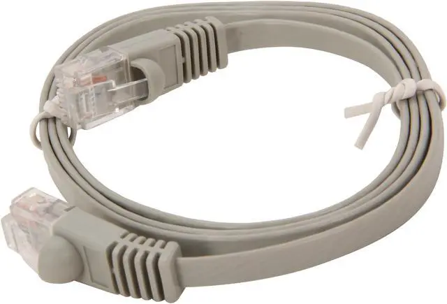 Alt view image 2 of 3 - Coboc CY-CAT6-03-Gray 3ft. 32AWG Cat 6 Gray Color 550MHz UTP Flat Ethernet Stranded Copper Patch cord /Molded Network lan Cable