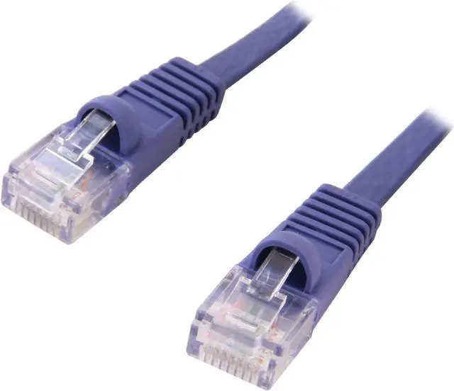 Main image of Coboc CY-CAT6-02-Purple 2ft. 32AWG Cat 6 Purple Color 550MHz UTP Flat Ethernet Stranded Copper Patch cord /Molded Network lan Cable