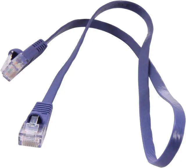 Alt view image 2 of 3 - Coboc CY-CAT6-02-Purple 2ft. 32AWG Cat 6 Purple Color 550MHz UTP Flat Ethernet Stranded Copper Patch cord /Molded Network lan Cable