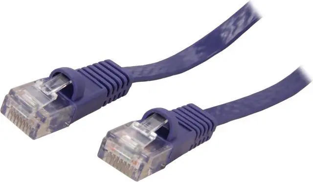 Main image of Coboc CY-CAT6-03-Purple 3ft. 32AWG Cat 6 Purple Color 550MHz UTP Flat Ethernet Stranded Copper Patch cord /Molded Network lan Cable