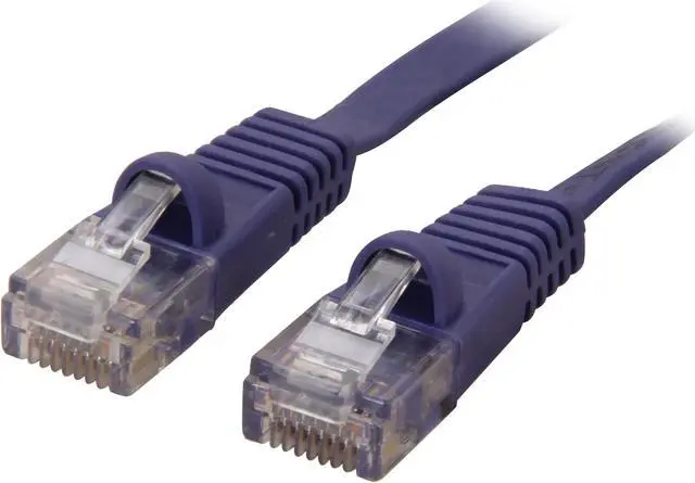 Main image of Coboc CY-CAT6-75-Purple 75ft. 32AWG Cat 6 Purple Color 550MHz UTP Flat Ethernet Stranded Copper Patch cord /Molded Network lan Cable