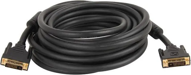 Alt view image 2 of 3 - Coboc Model CO-DDMM-25-BK 25 ft.Cl2 Rated Black Color 28AWG Solid Copper Conductor DVI-D Dual-Link(24+1) Male to Male Digital Video Cable w/ Ferrite Cores,Gold Plated,