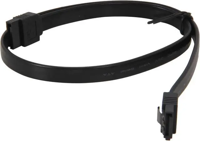 Alt view image 2 of 3 - Coboc SC-SATA3-18-LL-BK 18" SATA III 6 Gb/s Data Cable w/Latch, Black