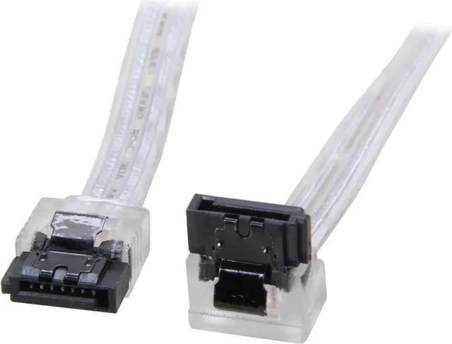 Main image of Coboc Model SC-SATA3-24-LL-SL-90 24" 90 Degree to 180 Degree SATA III 6Gb/s Data Cable w/Latch,Silver