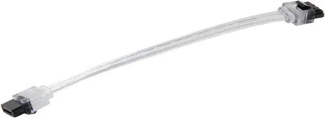 Alt view image 2 of 3 - Coboc Model SC-SATA3-6-LL-SL 6" SATA III 6Gb/s Data Cable w/Latch,Silver