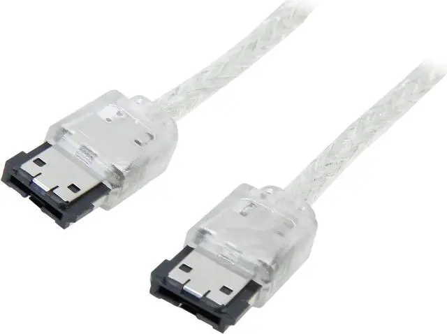 Main image of Coboc Model SC-SATA3-6FT-ERC-SL 6 ft. Shielded External SATA 6Gb/s eSATA to eSATA Data Cable for Hard Disk Drive/HDD/SSD Enclosure,Silver