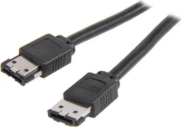 Main image of Coboc Model SC-SATA3-6FT-ERC-BK 6 ft. Shielded External SATA 6Gb/s eSATA to eSATA Data Cable for Hard Disk Drive/HDD/SSD Enclosure,Black