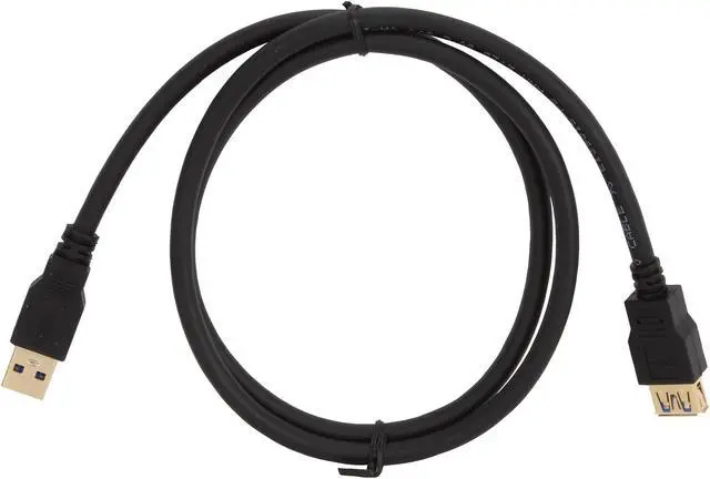 Alt view image 2 of 3 - Coboc CY-U3-AAMF-3-BK 3ft SuperSpeed 5Gbps USB 3.0  A Male to A Female Extension Cable,Gold Plated,Black,M-F