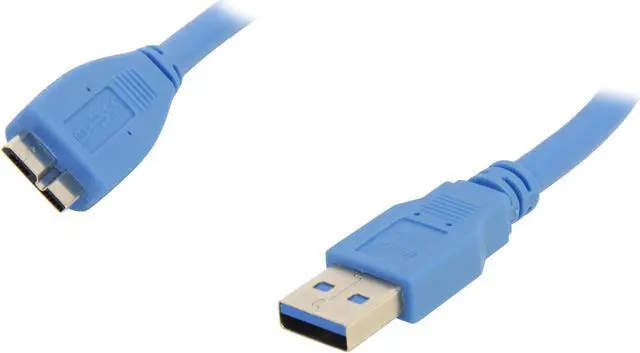 Main image of Coboc CY-U3-AMicBMM-3-BL 3ft SuperSpeed 5Gbps USB 3.0 A Male to Micro B Male Cable,Gold Plated,Blue,M-M