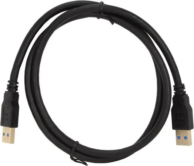 Alt view image 2 of 3 - Coboc CY-U3-AAMM-3-BK 3ft SuperSpeed 5Gbps USB 3.0 A Male to A Male Cable,Gold Plated,Black,M-M