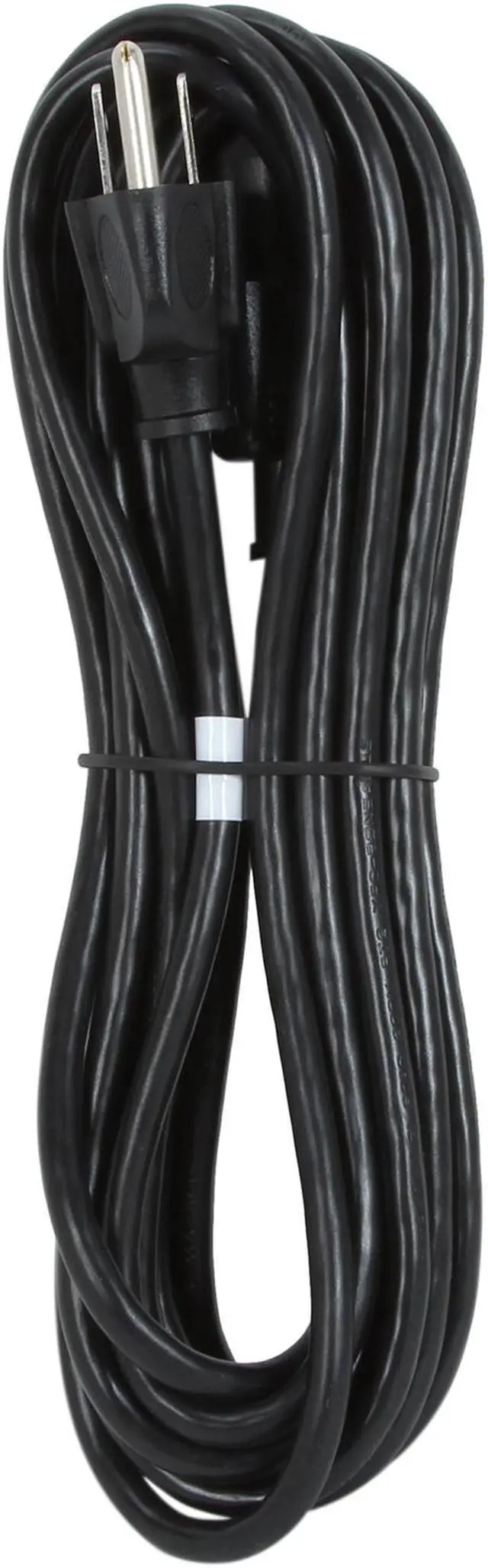 Alt view image 2 of 3 - Coboc PW-18C13515P-15-BK 15ft 18AWG Power Cord w/ 3 Conductor PC Power Connector Socket (NEMA 5-15P to IEC320C13) ,Black