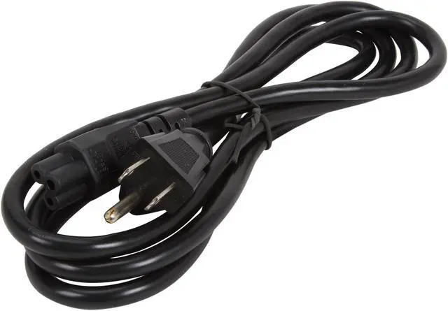 Alt view image 2 of 3 - Coboc PW-18C5515P-6-BK 6ft 18AWG 3-Slot Mickey Mouse Power Cord for Laptop/Notebook (NEMA 5-15P to IEC320C5),Black