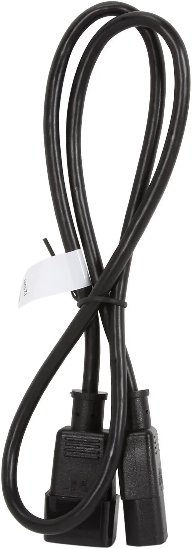 Alt view image 2 of 3 - Coboc PW-18C13C14-3-BK 3ft 18AWG Computer Power Cord Extension Cable w/ 3 Conductor PC/Monitor (IEC320C13 to IEC320 C14),Black