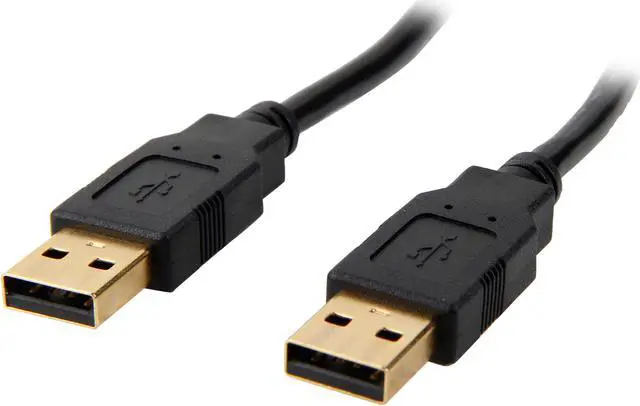 Main image of Coboc CL-U2-AAMM-3-BK 3ft High Speed USB 2.0 A Male to A Male Cable,Gold Plated,Black