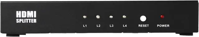 Alt view image 2 of 6 - Coboc HA-HMSPL-1X4 4 Ports 1 x 4 HDMI Amplified Powered Splitter/Signal Distributor w/ 3D HDCP 1080P Support