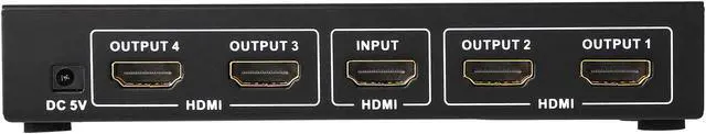 Alt view image 4 of 6 - Coboc HA-HMSPL-1X4 4 Ports 1 x 4 HDMI Amplified Powered Splitter/Signal Distributor w/ 3D HDCP 1080P Support