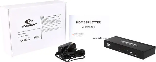 Alt view image 6 of 6 - Coboc HA-HMSPL-1X4 4 Ports 1 x 4 HDMI Amplified Powered Splitter/Signal Distributor w/ 3D HDCP 1080P Support