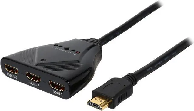 Main image of Coboc HA-HMSW-3X1PT 3 Port 3-In 1-Out Pigtail HDMI V1.4 Amplified Switch Switcher w/ 3D HDCP 1080P Support, with 3 ft. Pigtail Cable