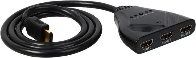 Alt view image 4 of 5 - Coboc HA-HMSW-3X1PT 3 Port 3-In 1-Out Pigtail HDMI V1.4 Amplified Switch Switcher w/ 3D HDCP 1080P Support, with 3 ft. Pigtail Cable