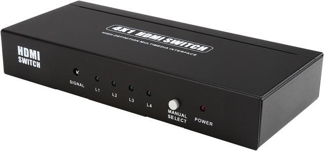HA-HMSW-4X1 4 Port 4 in 1 Certified HDMI V1.4 Amplified Switch switcher w/ 3D HDCP 1080P Support,with Remote Audio/Video Switch - Newegg.com