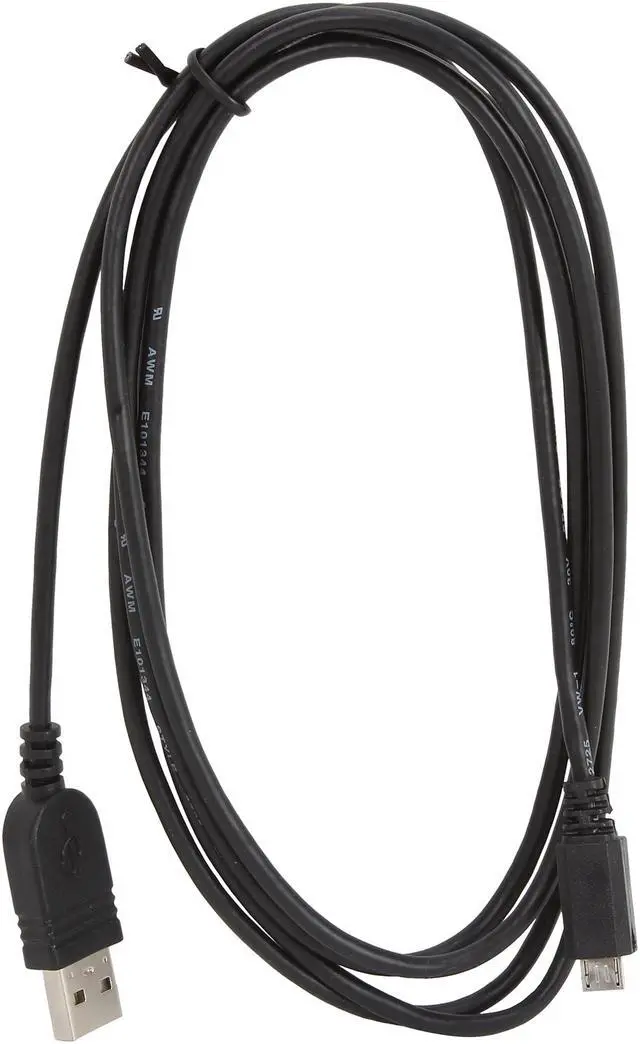 Alt view image 2 of 3 - Coboc U2-A2MICROB-6-BK Black High speed USB 2.0 A Male to Micro B Male (5-Pin) Cable