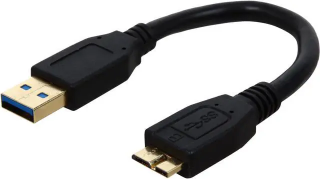 Main image of Coboc CY-U3-AMicBMM-0.5-BK 0.5ft/6inch Supperspeed 5Gbps USB 3.0 A Male to Micro B Male cable,Gold Plated,Black,M-M