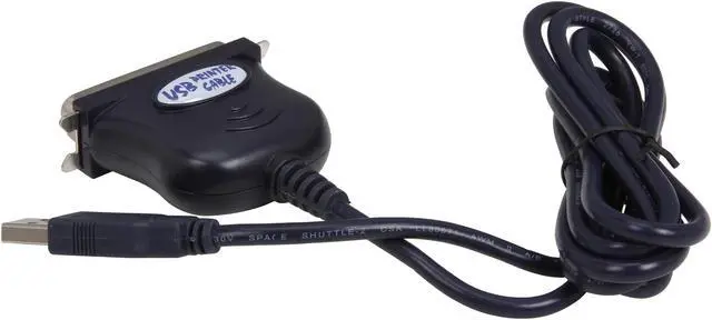 Alt view image 2 of 3 - Coboc Model EA-USB-1284-BL 4.9 ft. Black USB to IEEE 1284(Bi-Directional) 36 Pin CN36M Printer(parallel) Adapter Converter Cable Female to Male