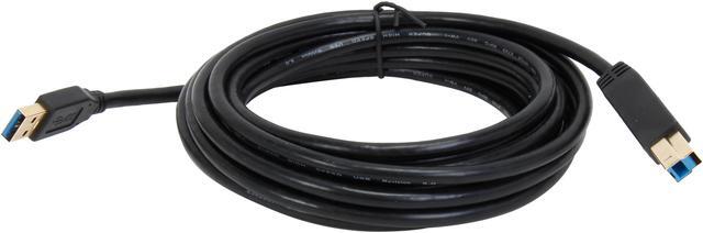 Alt view image 2 of 3 - Coboc CY-U3-ABMM-15-BK Black SuperSpeed 5Gbps USB 3.0 A Male to B Male Cable,Gold Plated,Black