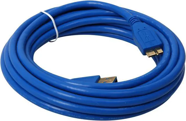 Alt view image 2 of 3 - Coboc CY-U3-AMicBMM-15-BL Blue SuperSpeed 5Gbps USB 3.0 A Male to Micro B Male Cable,Gold Plated,Blue
