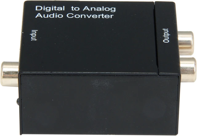 Alt view image 2 of 6 - Coboc EA-AUD-DIG2ANA SPDIF Digital Coax & Optical Toslink to Analog Stereo RCA L/R Audio Converter Adapter Metal Cover - 2CH-LPCM 24-bit/96KHz DAC