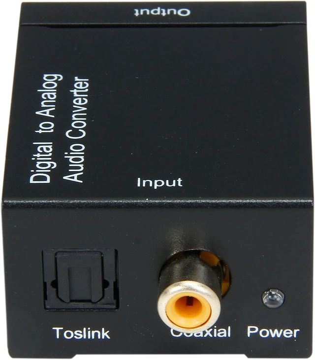 Alt view image 3 of 6 - Coboc EA-AUD-DIG2ANA SPDIF Digital Coax & Optical Toslink to Analog Stereo RCA L/R Audio Converter Adapter Metal Cover - 2CH-LPCM 24-bit/96KHz DAC